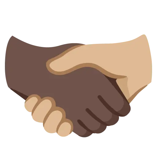 Handshake: Medium-Light Skin Tone, Dark Skin Tone