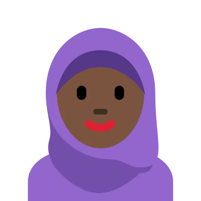 Woman With Headscarf: Dark Skin Tone