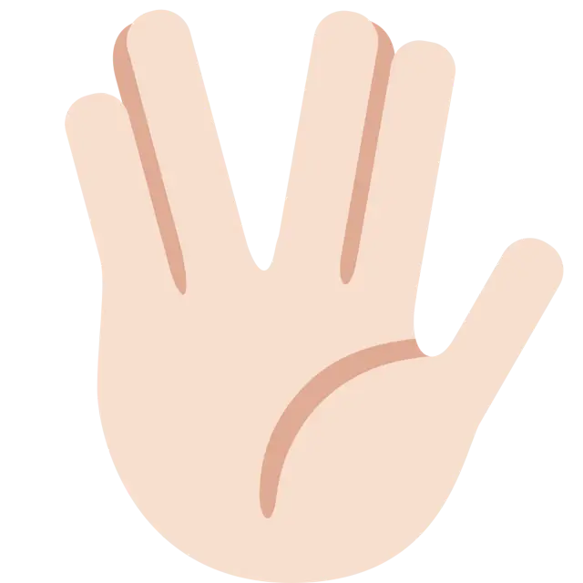 Vulcan Salute: Light Skin Tone