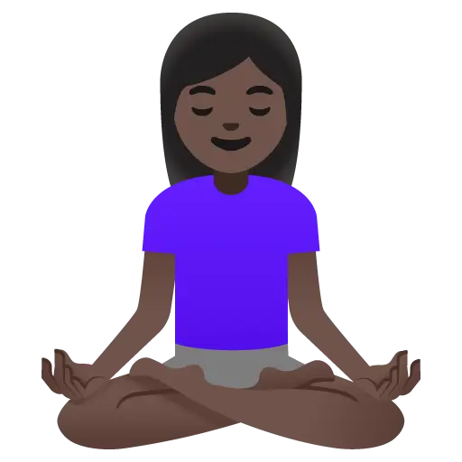 Woman in Lotus Position: Dark Skin Tone