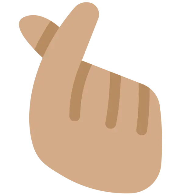 Hand With Index Finger And Thumb Crossed: Medium Skin Tone