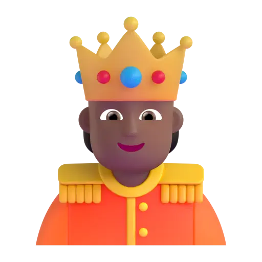 Person with Crown: Medium-Dark Skin Tone