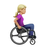 Woman in Manual Wheelchair Facing Right: Medium-Light Skin Tone