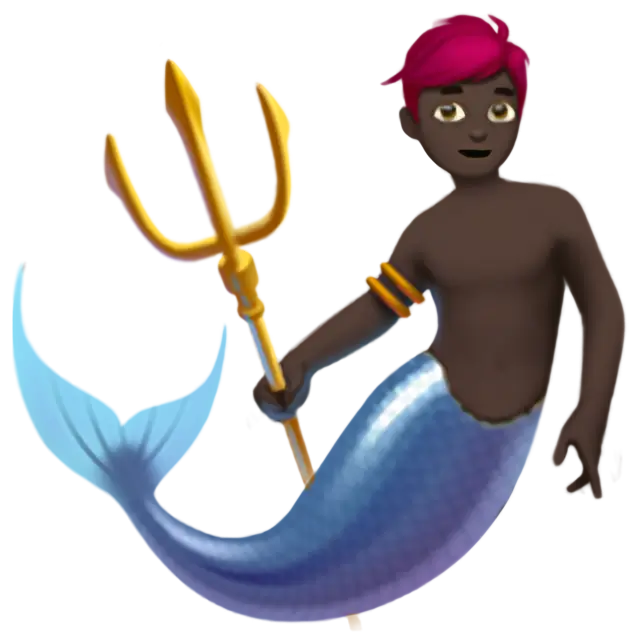 Merman: Dark Skin Tone