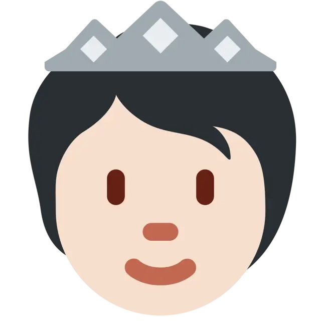 Person With Crown: Light Skin Tone