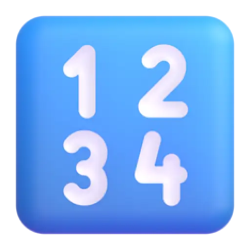 Input Symbol for Numbers