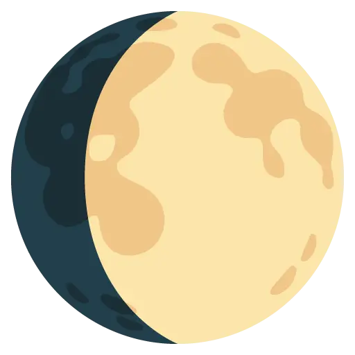 Viaszos gibbous hold szimbólum