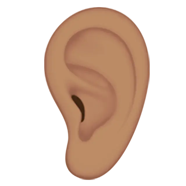 Ear: Medium Skin Tone