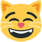 Grinning Cat Face with Smiling Eyes