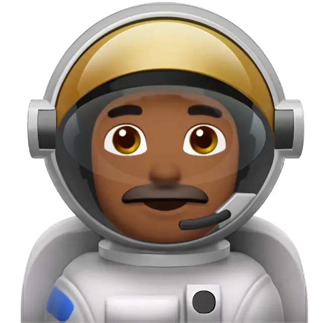 Man Astronaut: Medium-Dark Skin Tone