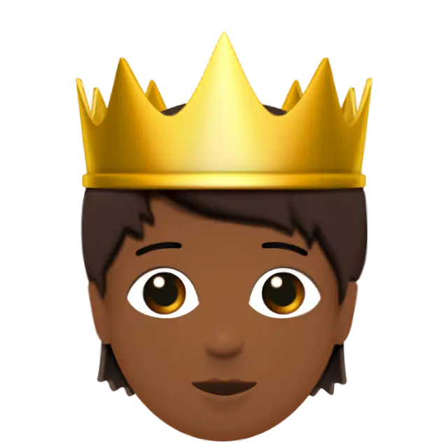 Person with Crown: Medium-Dark Skin Tone