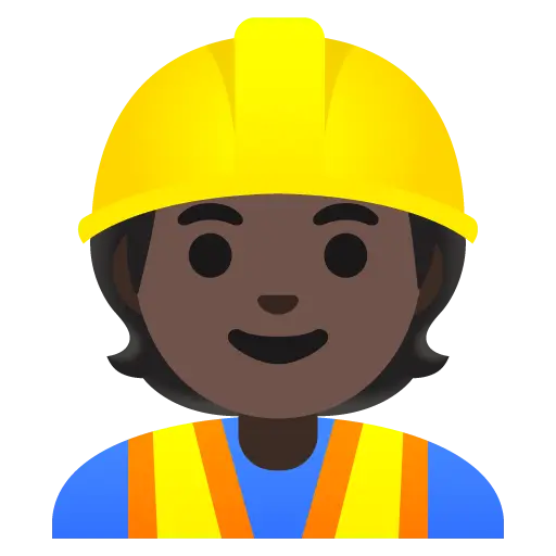 Construction Worker: Dark Skin Tone