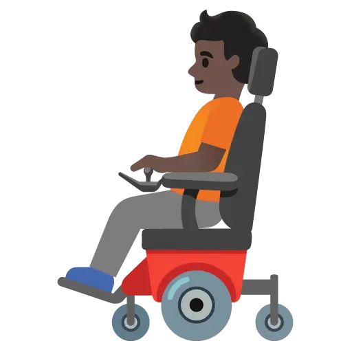 Person in Motorized Wheelchair: Dark Skin Tone