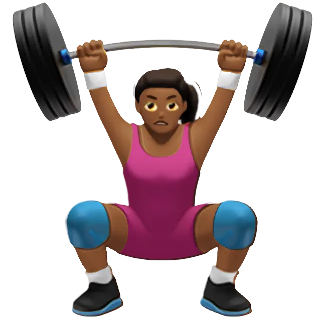 Woman Lifting Weights: Medium-Dark Skin Tone