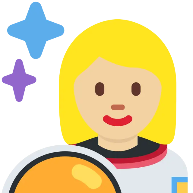 Woman Astronaut: Medium-Light Skin Tone