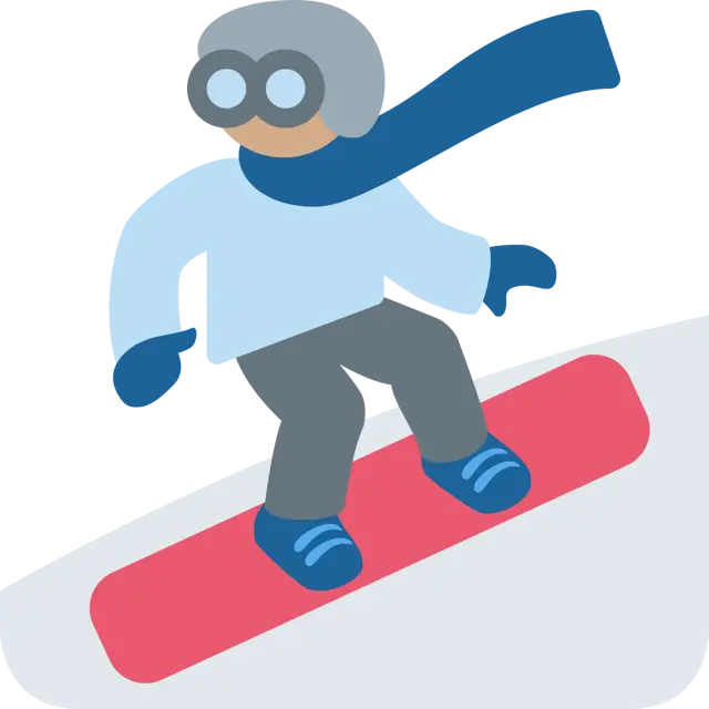 Snowboarder: Medium Skin Tone