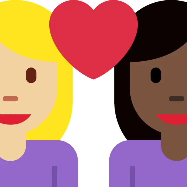 Couple With Heart: Woman, Woman, Medium-Light Skin Tone, Dark Skin Tone