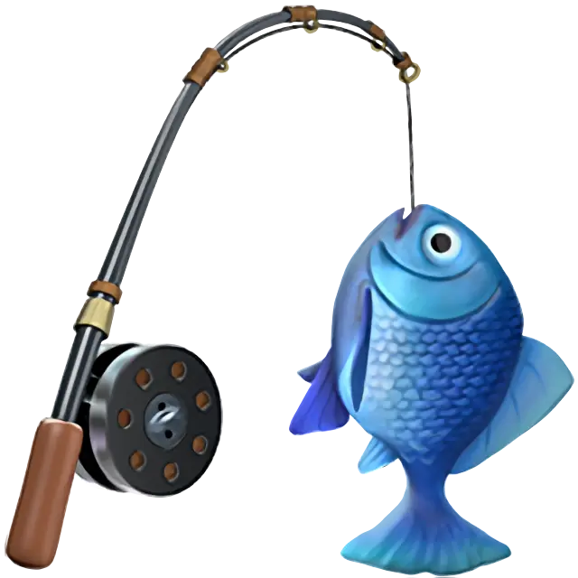 釣り竿と魚