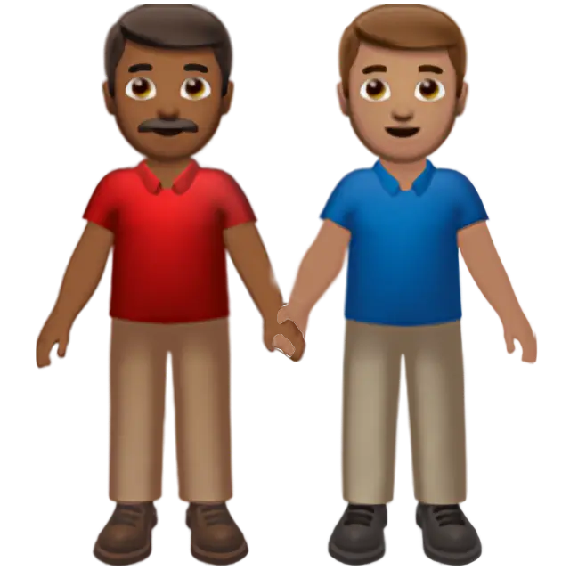 Men Holding Hands: Medium-Dark Skin Tone, Medium Skin Tone