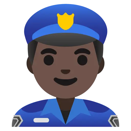 Man Police Officer: Dark Skin Tone