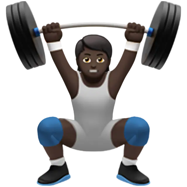 Person Lifting Weights: Dark Skin Tone