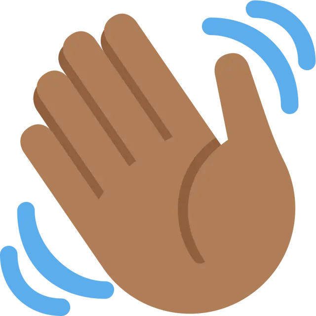 Waving Hand: Medium-Dark Skin Tone