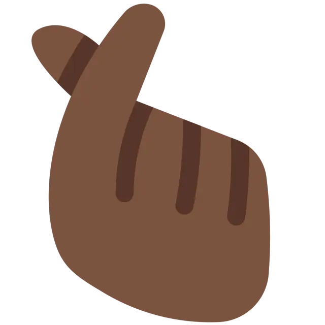 Hand With Index Finger And Thumb Crossed: Dark Skin Tone