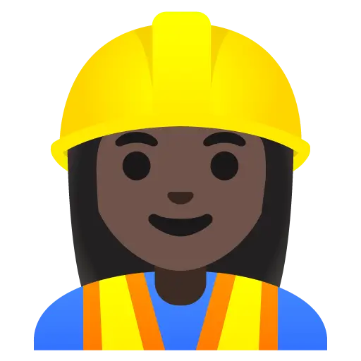 Woman Construction Worker: Dark Skin Tone