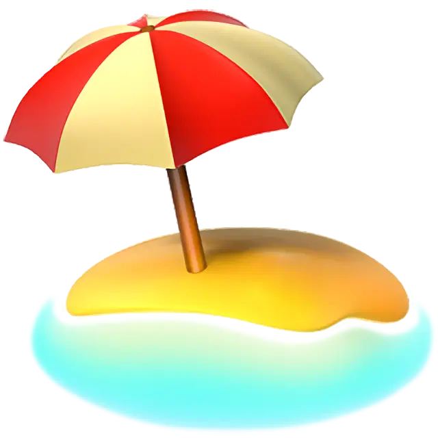Strand esernyővel