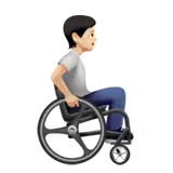 Person in Manual Wheelchair Facing Right: Light Skin Tone