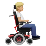 Person in Motorized Wheelchair Facing Right: Medium-Light Skin Tone