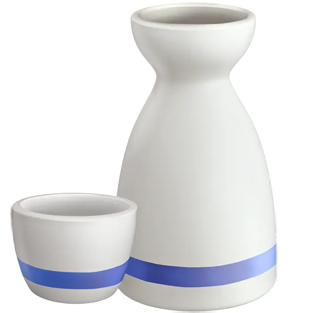 Sake Bottle and Cup