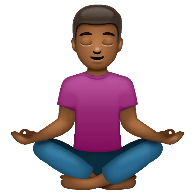 Person In Lotus Position: Medium-Dark Skin Tone