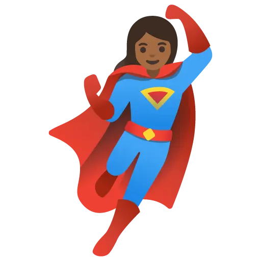 Woman Superhero: Medium-Dark Skin Tone