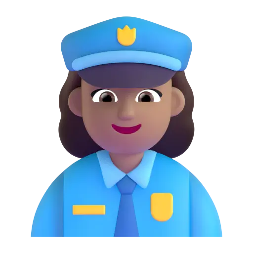 Woman Police Officer: Medium Skin Tone