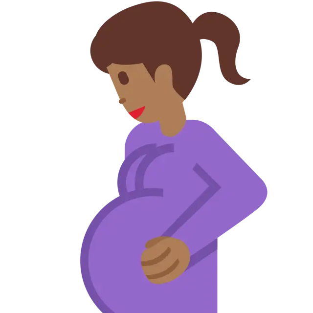 Pregnant Woman: Medium-Dark Skin Tone