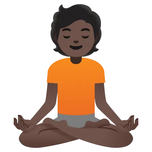 Person in Lotus Position: Dark Skin Tone