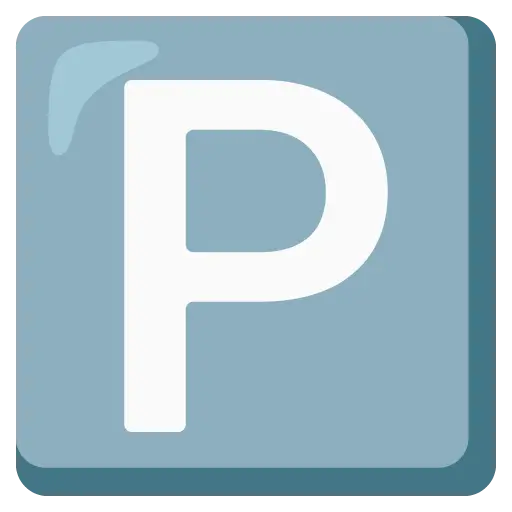 Lettre majuscule latine P encadrée et en inversion