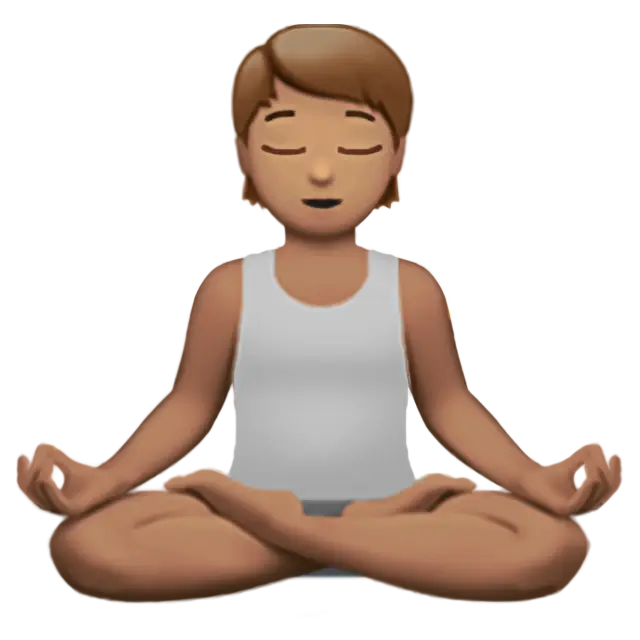 Person in Lotus Position: Medium Skin Tone