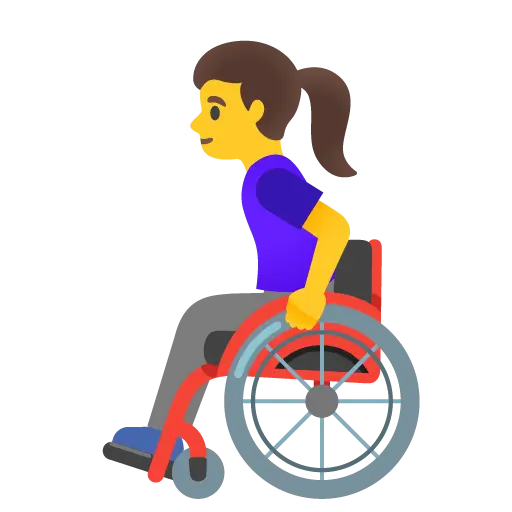 Woman in Manual Wheelchair