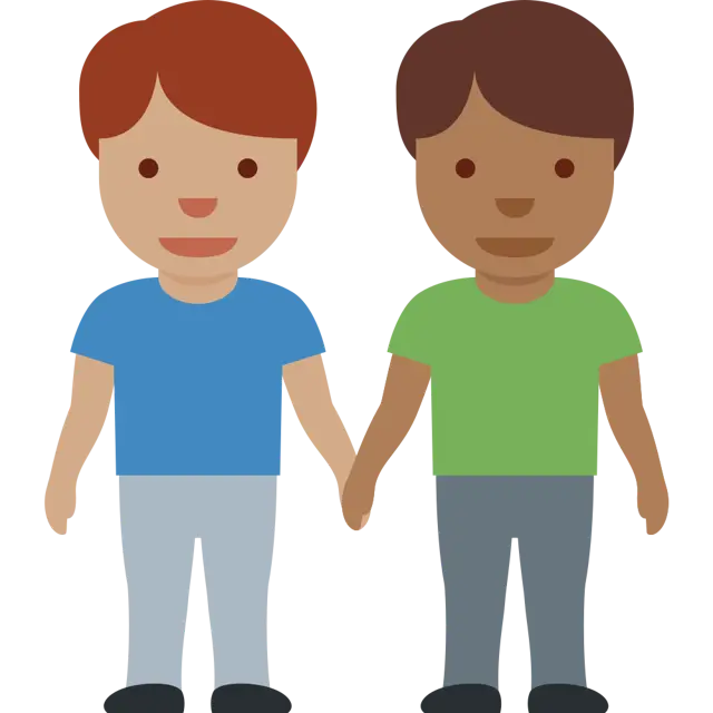 Men Holding Hands: Medium Skin Tone, Medium-Dark Skin Tone