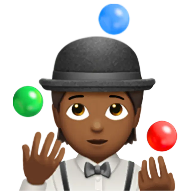 Person Juggling: Medium-Dark Skin Tone