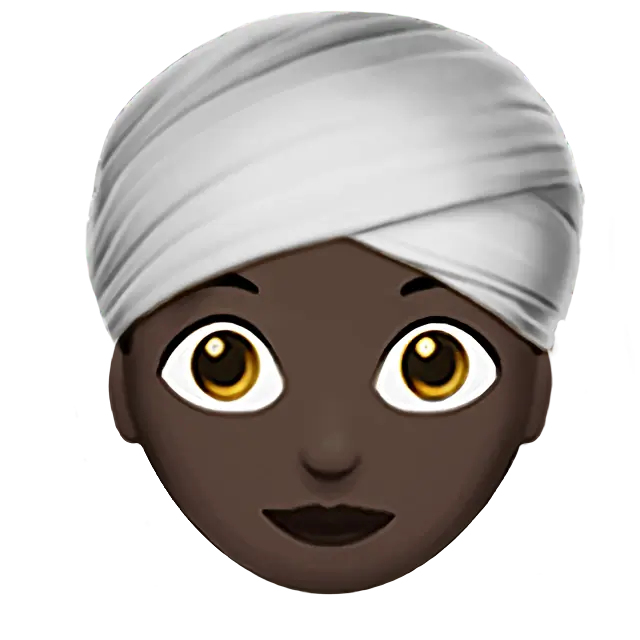 Woman Wearing Turban: Dark Skin Tone