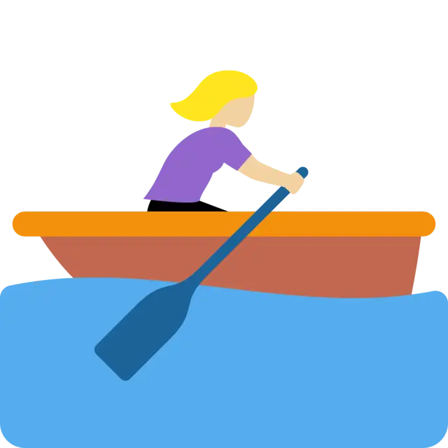 Woman Rowing Boat: Medium-Light Skin Tone