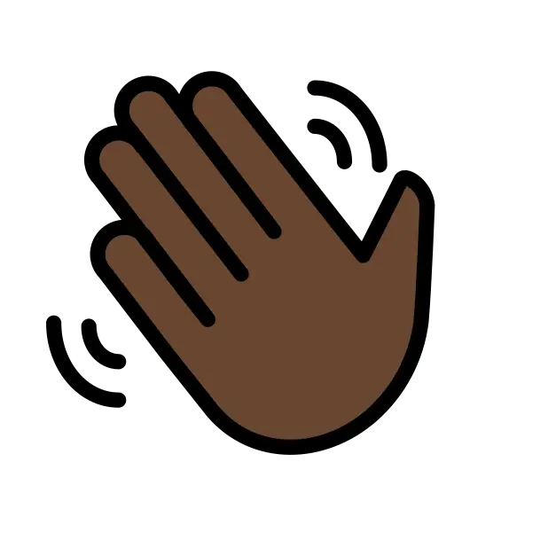 Waving Hand: Dark Skin Tone