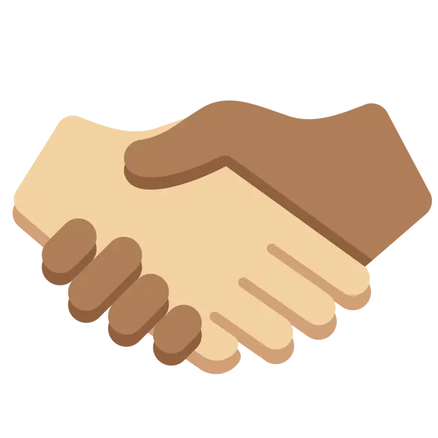 Handshake: Medium-Light Skin Tone, Medium-Dark Skin Tone