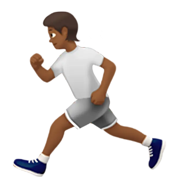 Person Running: Medium-Dark Skin Tone