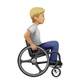 Person in Manual Wheelchair Facing Right: Medium-Light Skin Tone