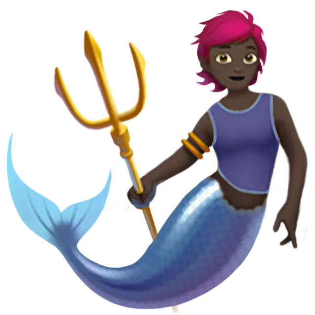 Merperson: Dark Skin Tone