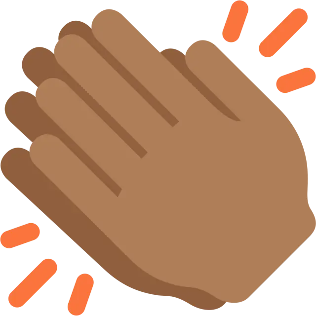 Clapping Hands: Medium-Dark Skin Tone